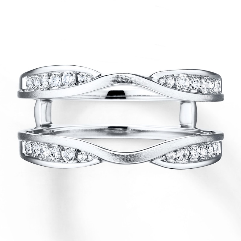 Main Image 4 of Previously Owned Diamond Enhancer Ring 1/4 ct tw Round-cut 14K White Gold