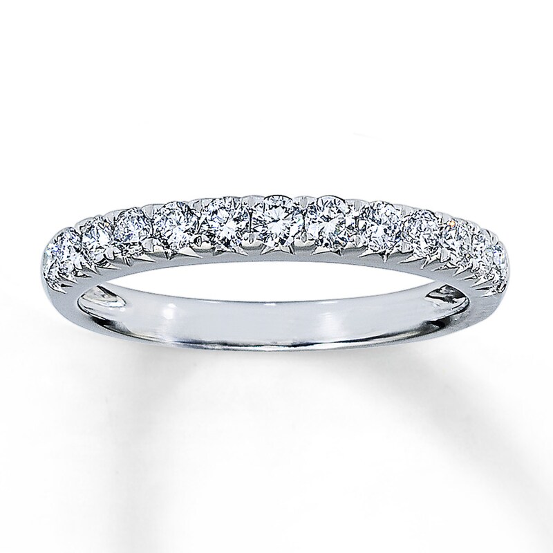 Main Image 1 of Previously Owned Diamond Anniversary Band 1/2 ct tw Round-Cut 14K White Gold