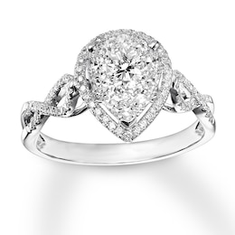Previously Owned Diamond Pear-Shaped Ring 1/2 Carat tw Round-cut 14K Gold