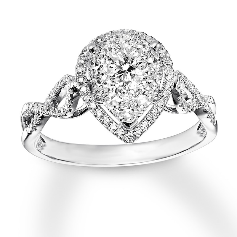 Main Image 1 of Previously Owned Diamond Pear-Shaped Ring 1/2 Carat tw Round-cut 14K Gold