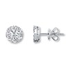 Thumbnail Image 1 of Previously Owned Diamond Earrings 1-1/3 ct tw Round-cut 14K White Gold