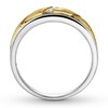 Thumbnail Image 2 of Previously Owned Men's Diamond Band 1/10 ct tw 10K Two-Tone Gold