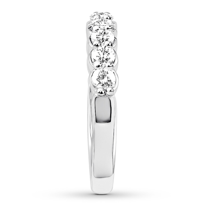 Main Image 3 of Previously Owned Diamond Anniversary Ring 3/4 carat tw Round 14K White Gold