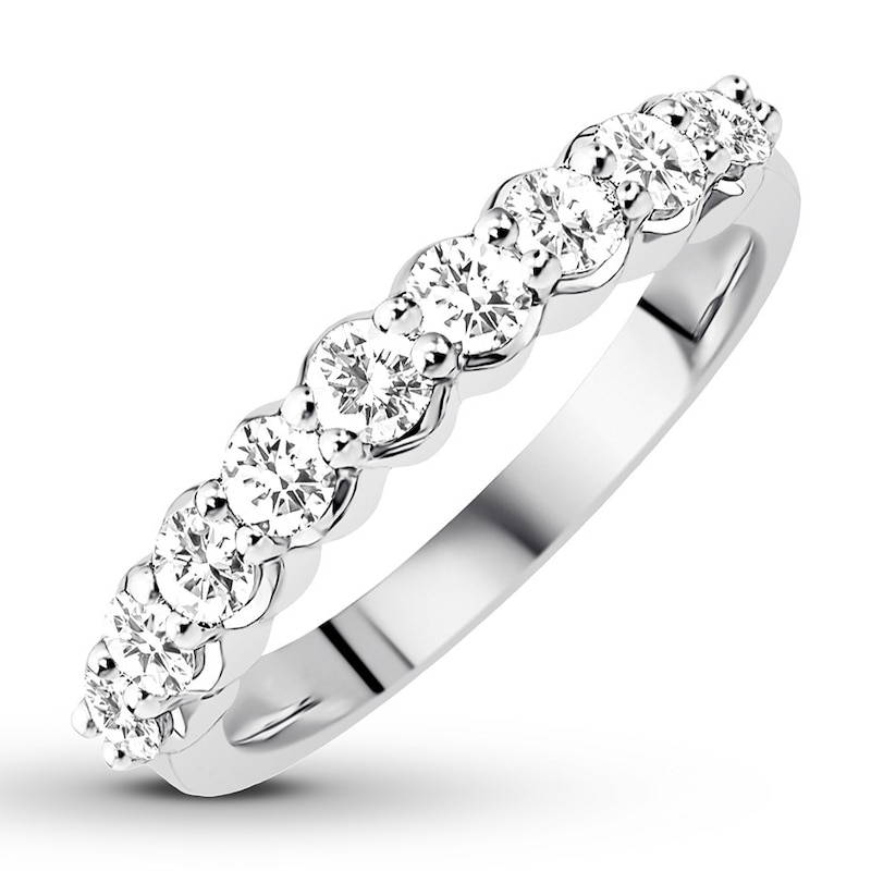 Main Image 4 of Previously Owned Diamond Anniversary Ring 3/4 carat tw Round 14K White Gold