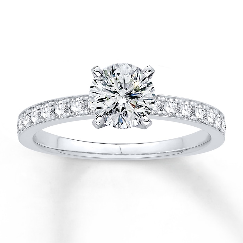 Main Image 3 of Previously Owned Diamond Ring Setting 1/3 ct tw Round 14K White Gold