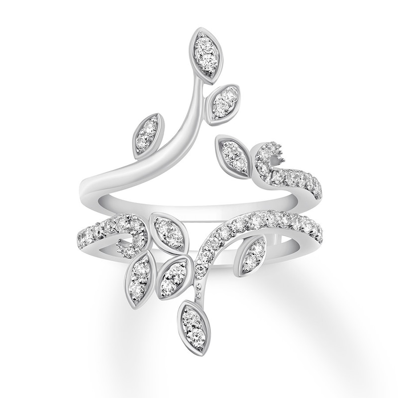 Main Image 1 of Previously Owned Diamond Enhancer Ring 5/8 ct tw Round-cut 14K White Gold