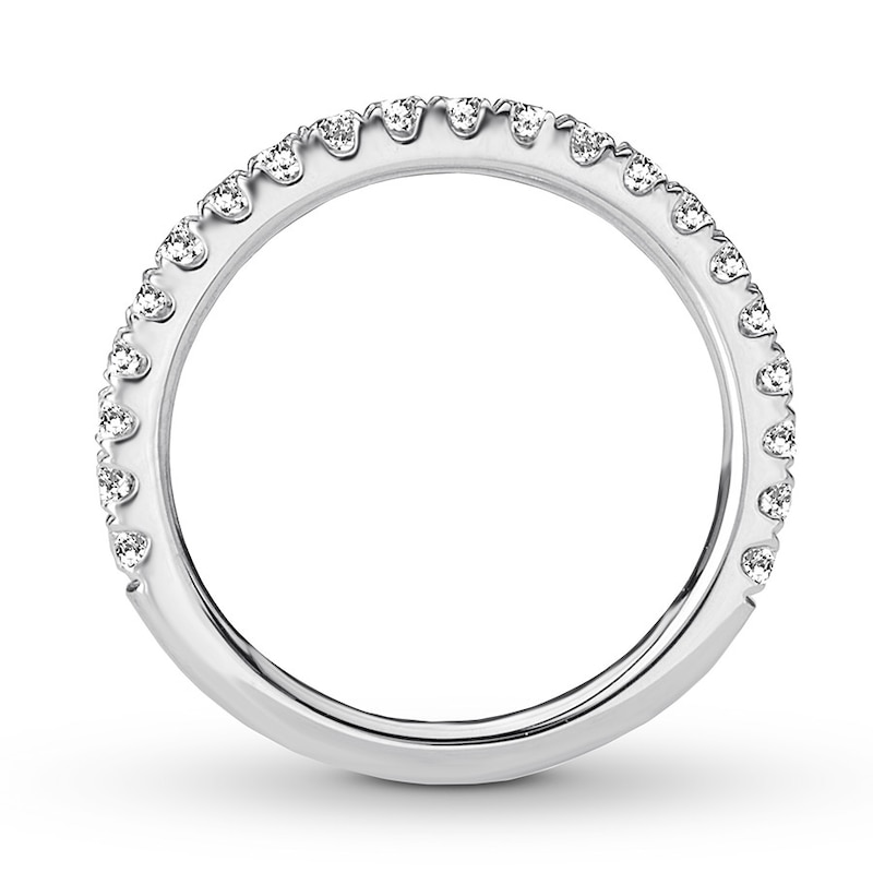 Main Image 2 of Previously Owned Diamond Wedding Band 3/8 carat tw Round 14K White Gold/Rhodium