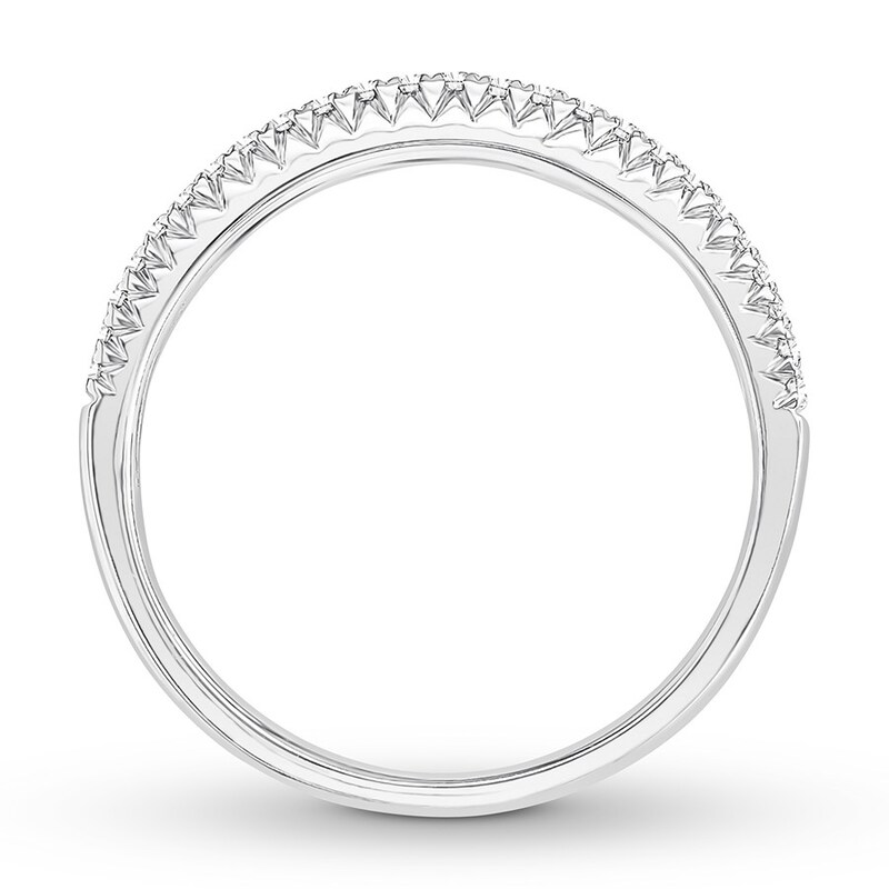 Main Image 2 of Previously Owned Diamond Anniversary Ring 1/4 carat tw Round 14K White Gold