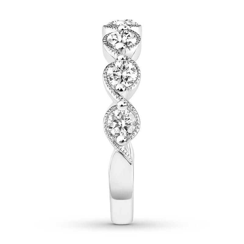 Main Image 3 of Previously Owned Diamond Anniversary Ring 7/8 ct tw Round 14K White Gold