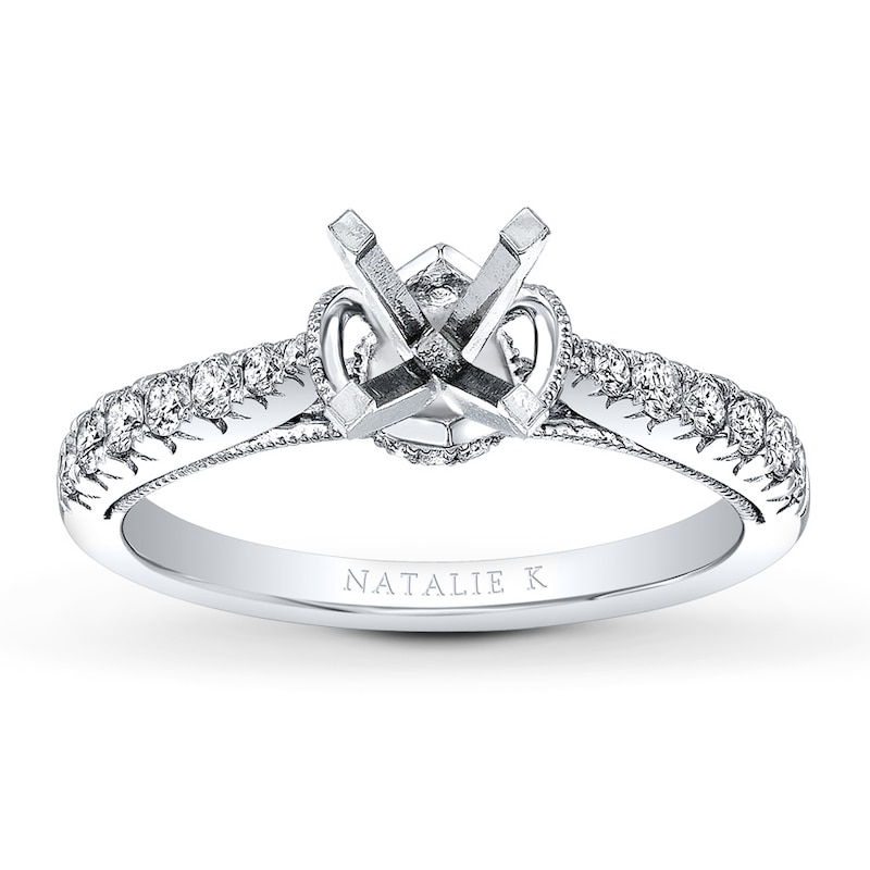 Previously Owned Natalie K Ring Setting 1/3 ct tw Diamonds 14K White Gold