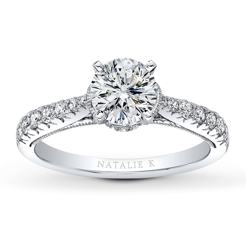Main Image 3 of Previously Owned Natalie K Ring Setting 1/3 ct tw Diamonds 14K White Gold
