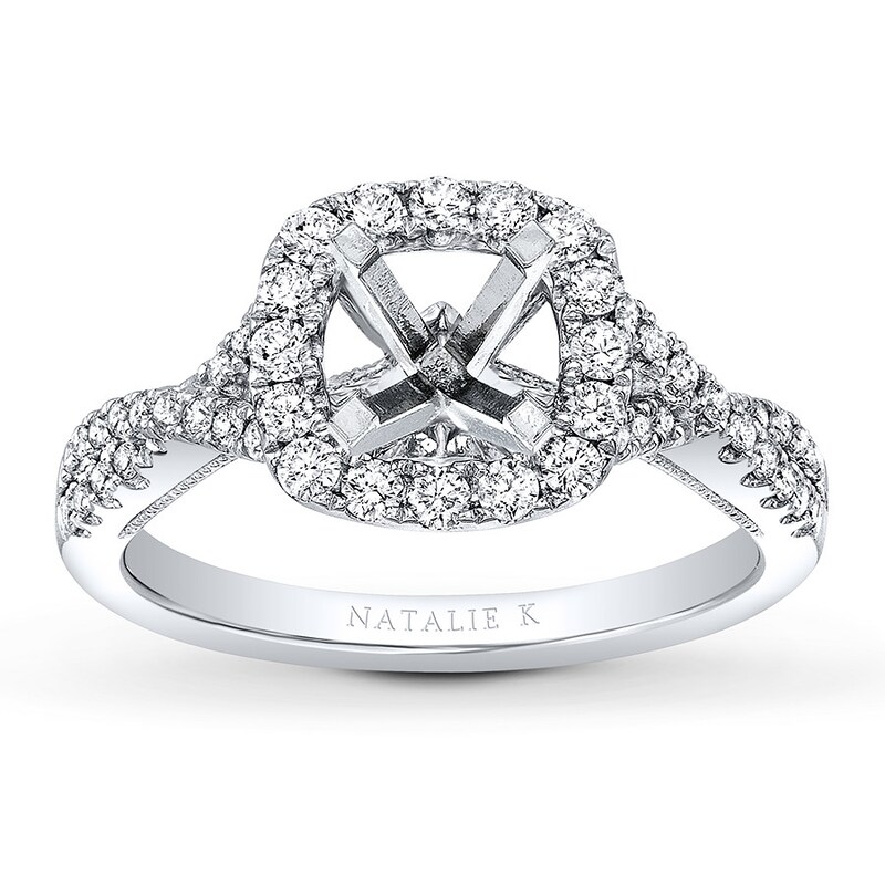 Main Image 1 of Previously Owned Natalie K Ring Setting 1/2 ct tw Diamonds 14K White Gold