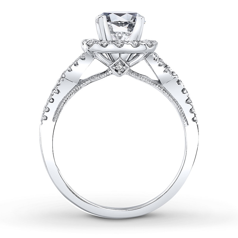 Main Image 2 of Previously Owned Natalie K Ring Setting 1/2 ct tw Diamonds 14K White Gold