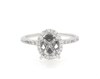 Thumbnail Image 1 of Previously Owned Diamond Oval Halo Engagement Ring Setting 1/3 ct tw 14K White Gold