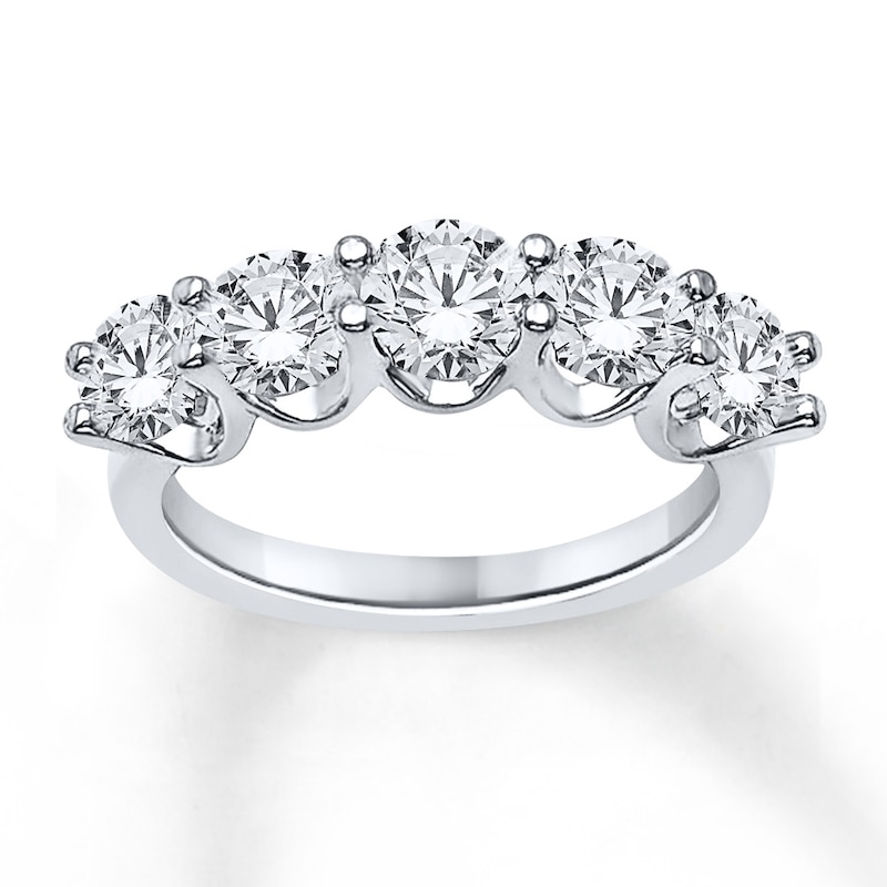 Main Image 1 of Previously Owned Diamond Anniversary Ring 1-3/4 ct tw Round-cut 14K White Gold