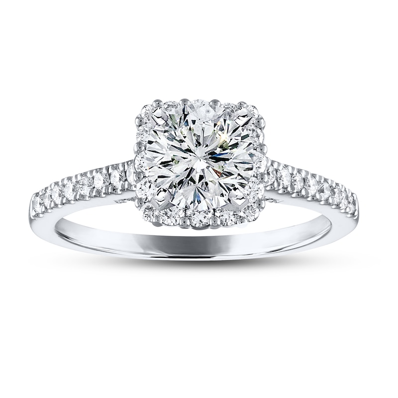 Main Image 2 of Previously Owned Vera Wang WISH Diamond Bridal Setting 3/4 ct tw 14K White Gold