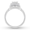 Thumbnail Image 2 of Previously Owned Diamond Bridal Set 1/2 ct tw Princess/Round/Baguette 14K Gold