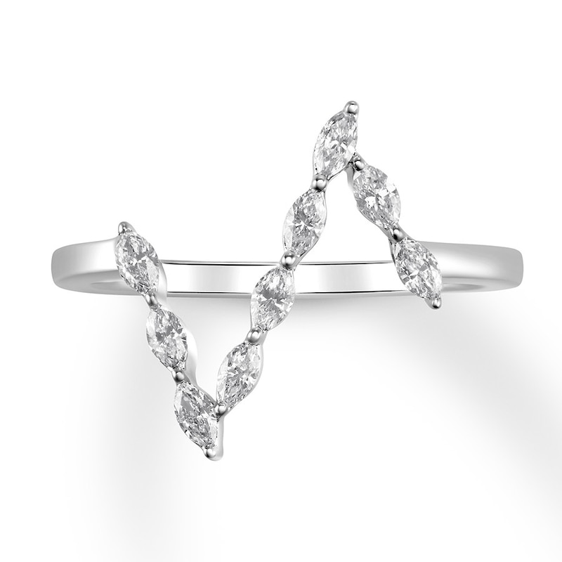 Main Image 4 of Previously Owned House of Virtruve Diamond Ring 1/3 ct tw Marquise 14K White Gold
