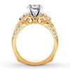 Thumbnail Image 2 of Previously Owned Hearts Desire Ring Setting 3/4 ct tw Diamonds 18K Yellow Gold