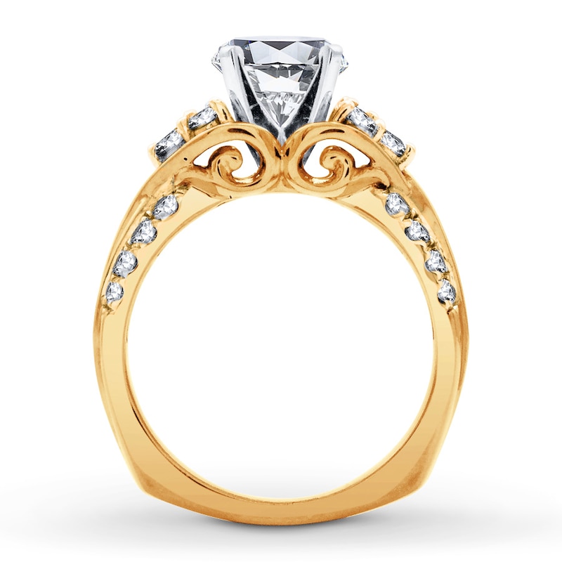 Main Image 2 of Previously Owned Hearts Desire Ring Setting 3/4 ct tw Diamonds 18K Yellow Gold