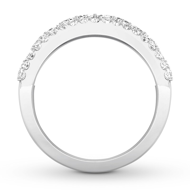 Main Image 2 of Previously Owned Diamond Anniversary Band 2 ct tw Marquise/Round 14K White Gold