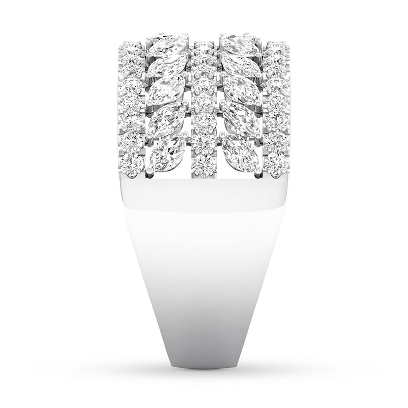 Main Image 3 of Previously Owned Diamond Anniversary Band 2 ct tw Marquise/Round 14K White Gold