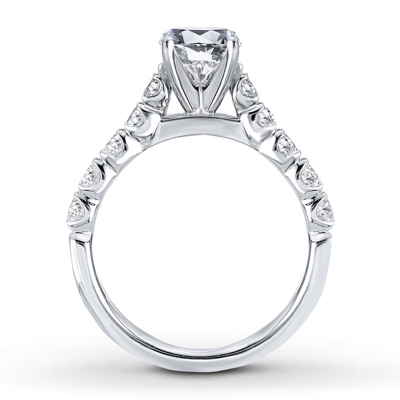 Main Image 2 of Previously Owned Diamond Ring Setting 1/2 carat tw Round 14K White Gold