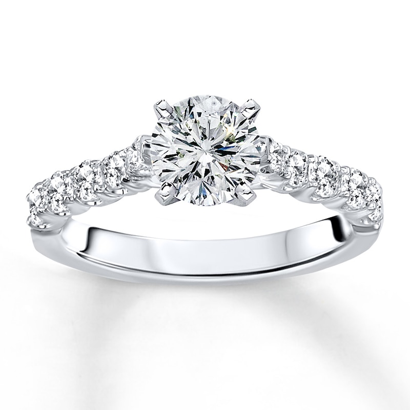 Main Image 3 of Previously Owned Diamond Ring Setting 1/2 carat tw Round 14K White Gold