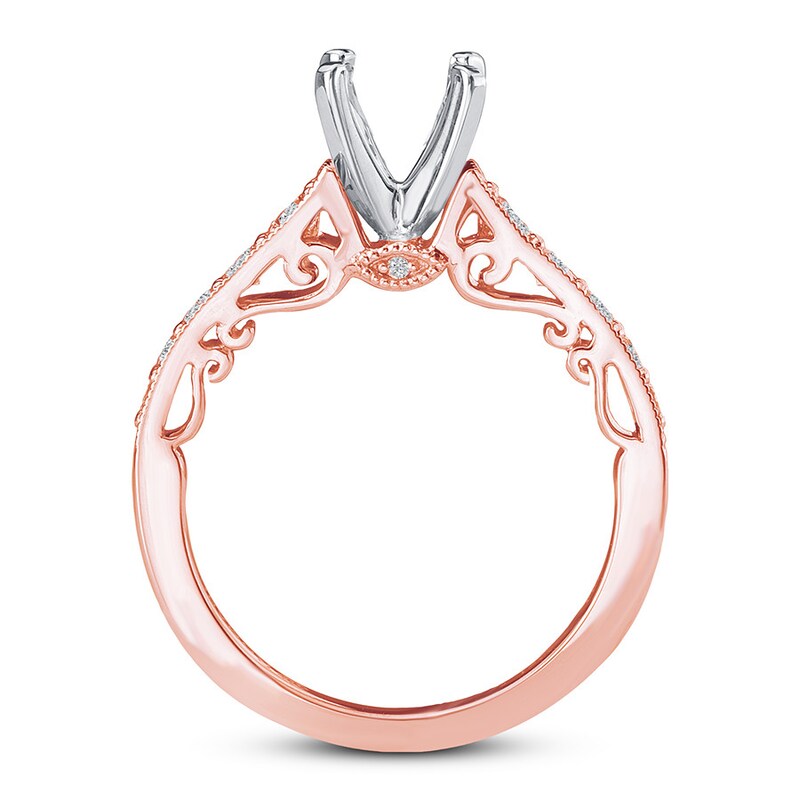Main Image 2 of Previously Owned Diamond Ring Setting 1/2 carat tw Round 14K Rose Gold