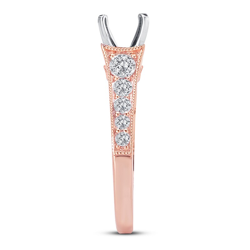 Main Image 3 of Previously Owned Diamond Ring Setting 1/2 carat tw Round 14K Rose Gold