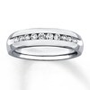 Thumbnail Image 1 of Previously Owned Men's 8mm Diamond Band 1/2 ct tw Round-cut 14K White Gold