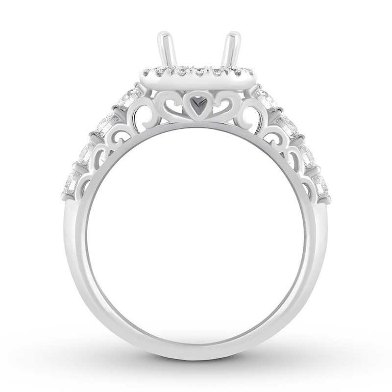 Main Image 2 of Previously Owned Diamond Ring Setting 3/4 carat tw Round 14K White Gold