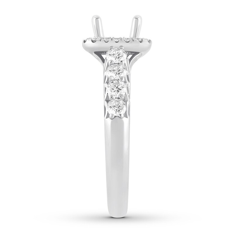 Main Image 3 of Previously Owned Diamond Ring Setting 3/4 carat tw Round 14K White Gold