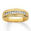 Thumbnail Image 1 of Previously Owned Men's Diamond Wedding Band 1/4 ct tw 10K Yellow Gold