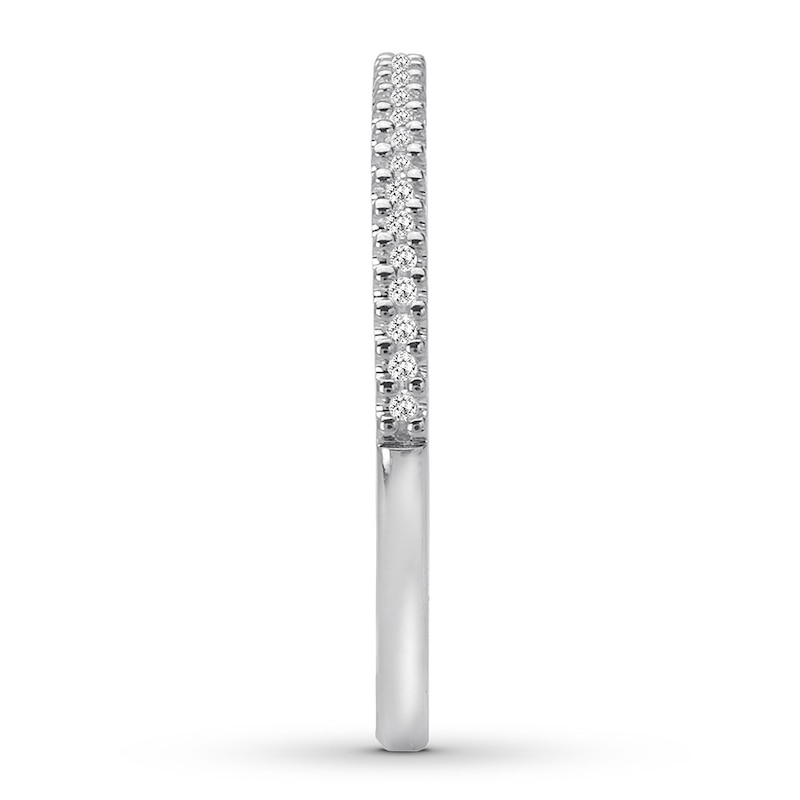 Main Image 3 of Previously Owned Diamond Anniversary Band 1/15 ct tw Round-cut 14K White Gold