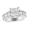 Thumbnail Image 1 of Previously Owned Diamond Engagement Ring 2-1/2 ct tw Princess/Round 14K White Gold