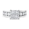 Thumbnail Image 3 of Previously Owned Diamond Engagement Ring 2-1/2 ct tw Princess/Round 14K White Gold