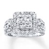 Thumbnail Image 1 of Previously Owned Diamond Ring 2 ct tw Princess/Round 14K White Gold