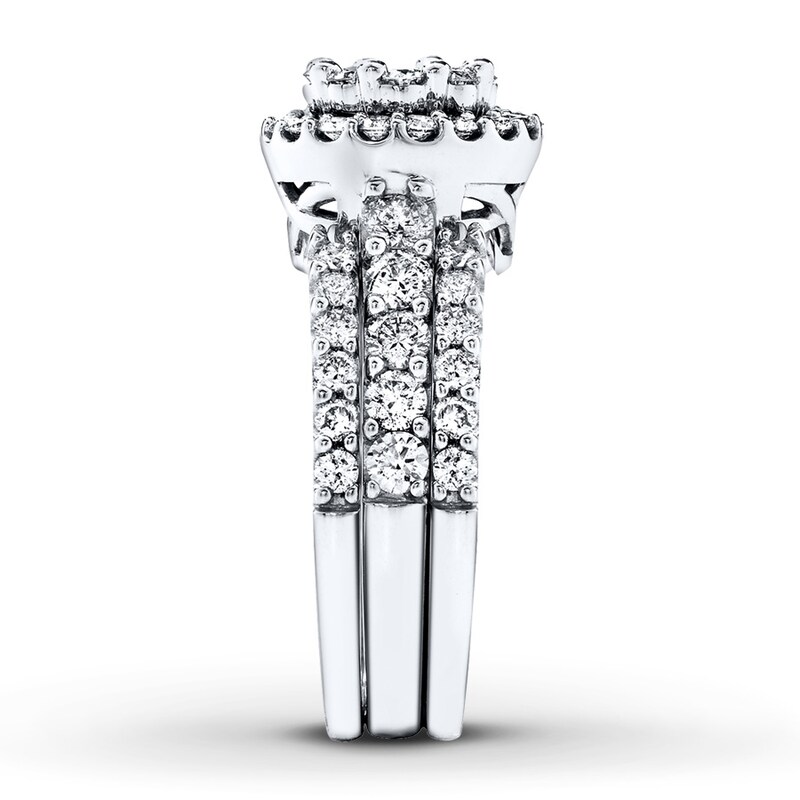 Main Image 3 of Previously Owned Diamond Bridal Set 2 ct tw Round-cut 14K White Gold
