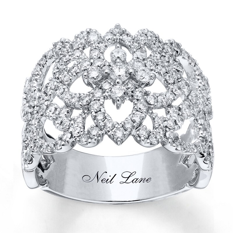 Main Image 1 of Previously Owned Neil Lane Designs Lace 1 ct tw Diamond Ring 14K White Gold
