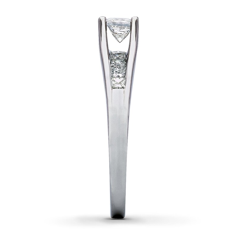 Main Image 3 of Previously Owned Diamond Engagement Ring 1 ct tw Princess-cut 14K White Gold