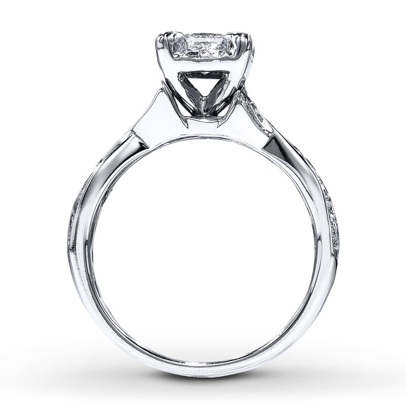 Main Image 2 of Previously Owned Diamond Engagement Ring 1 ct tw Princess-cut 14K White Gold