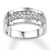 Thumbnail Image 1 of Previously Owned Men's Diamond Band 1 ct tw Round-cut 14K White Gold