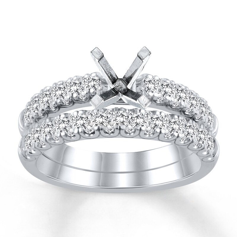 Main Image 1 of Previously Owned Diamond Bridal Setting 1 carat tw Round 14K White Gold