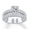 Thumbnail Image 3 of Previously Owned Diamond Bridal Setting 1 carat tw Round 14K White Gold