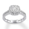 Thumbnail Image 1 of Previously Owned Diamond Engagement Ring 7/8 ct tw Round-cut 14K White Gold