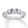 Thumbnail Image 1 of Previously Owned 3-Stone Diamond Ring 7/8 ct tw Princess-cut 14K White Gold