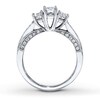 Thumbnail Image 2 of Previously Owned 3-Stone Diamond Ring 7/8 ct tw Princess-cut 14K White Gold