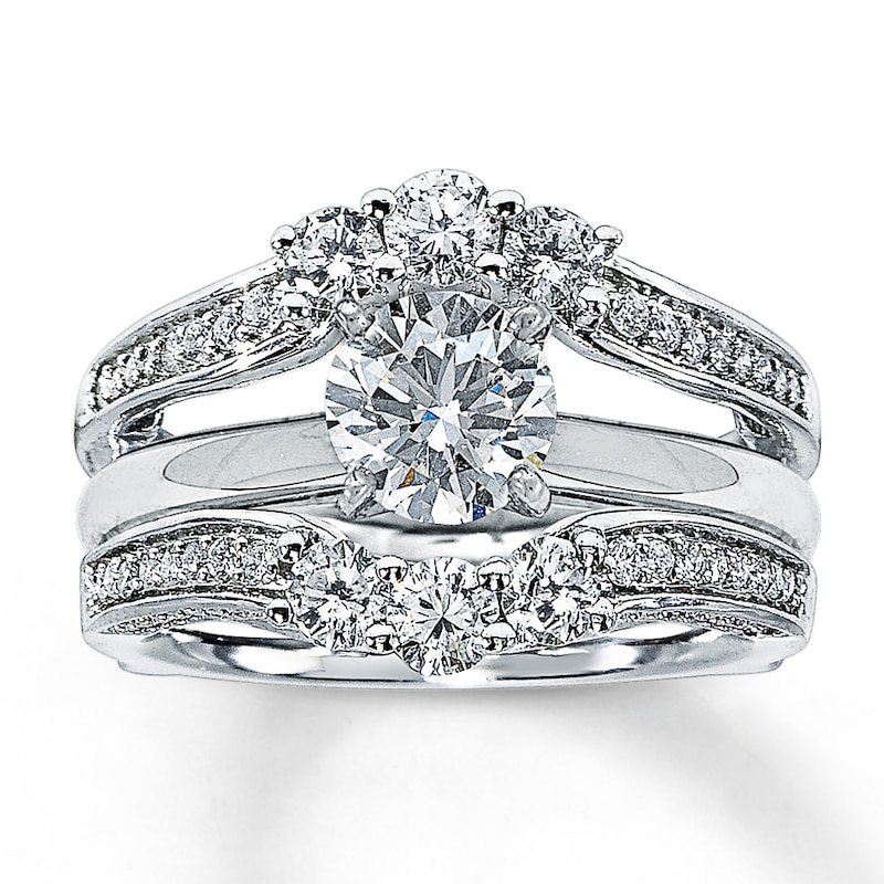 Main Image 3 of Previously Owned Diamond Enhancer Ring 1 ct tw Round 14K White Gold