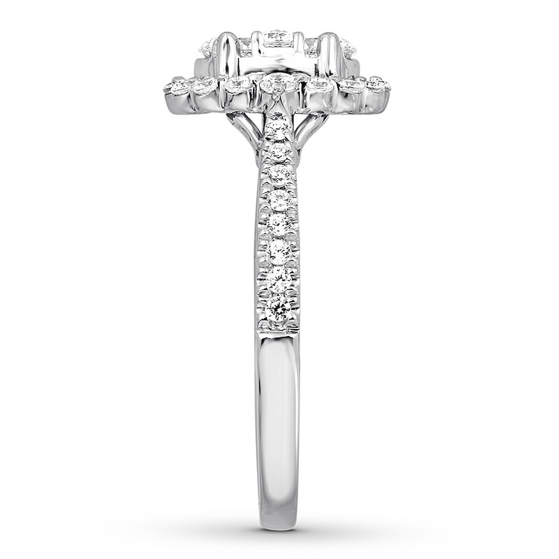 Main Image 3 of Previously Owned Diamond Engagement Ring 1 ct tw Round 14K White Gold